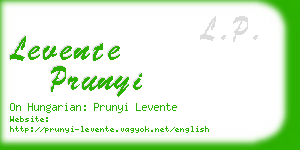 levente prunyi business card